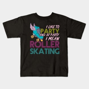 Roller Skating Party - Roller Skater Kids T-Shirt